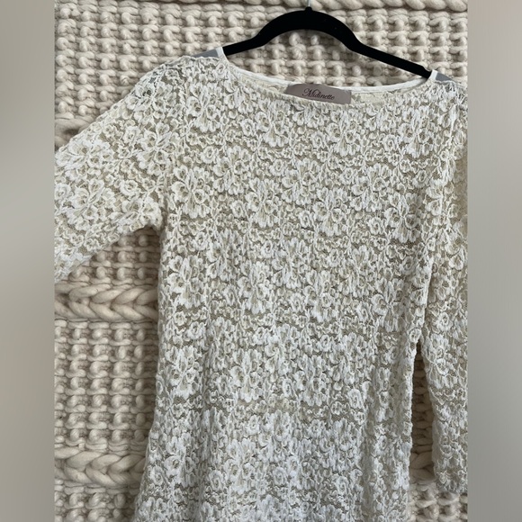 MIDINETTE Medium White Lace Long Sleeve - Picture 2 of 6